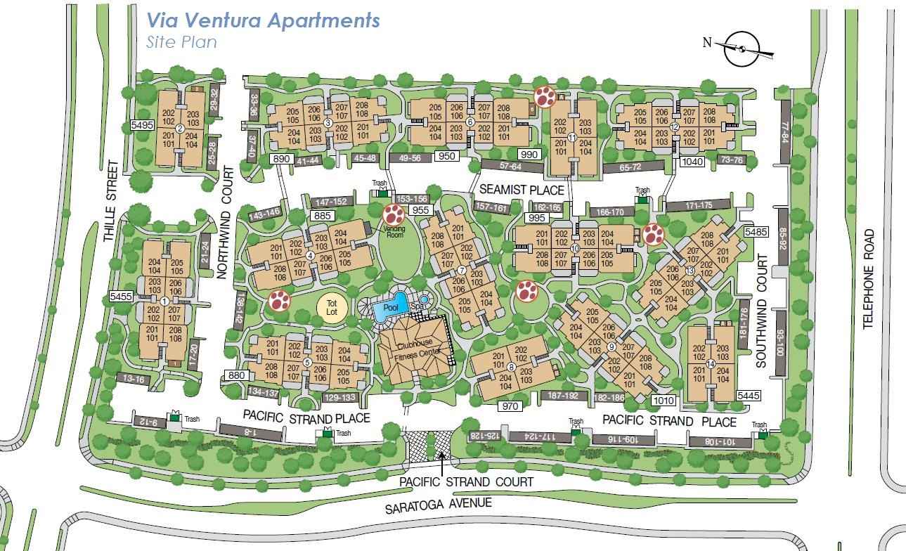 Via Ventura Apartments Property Map